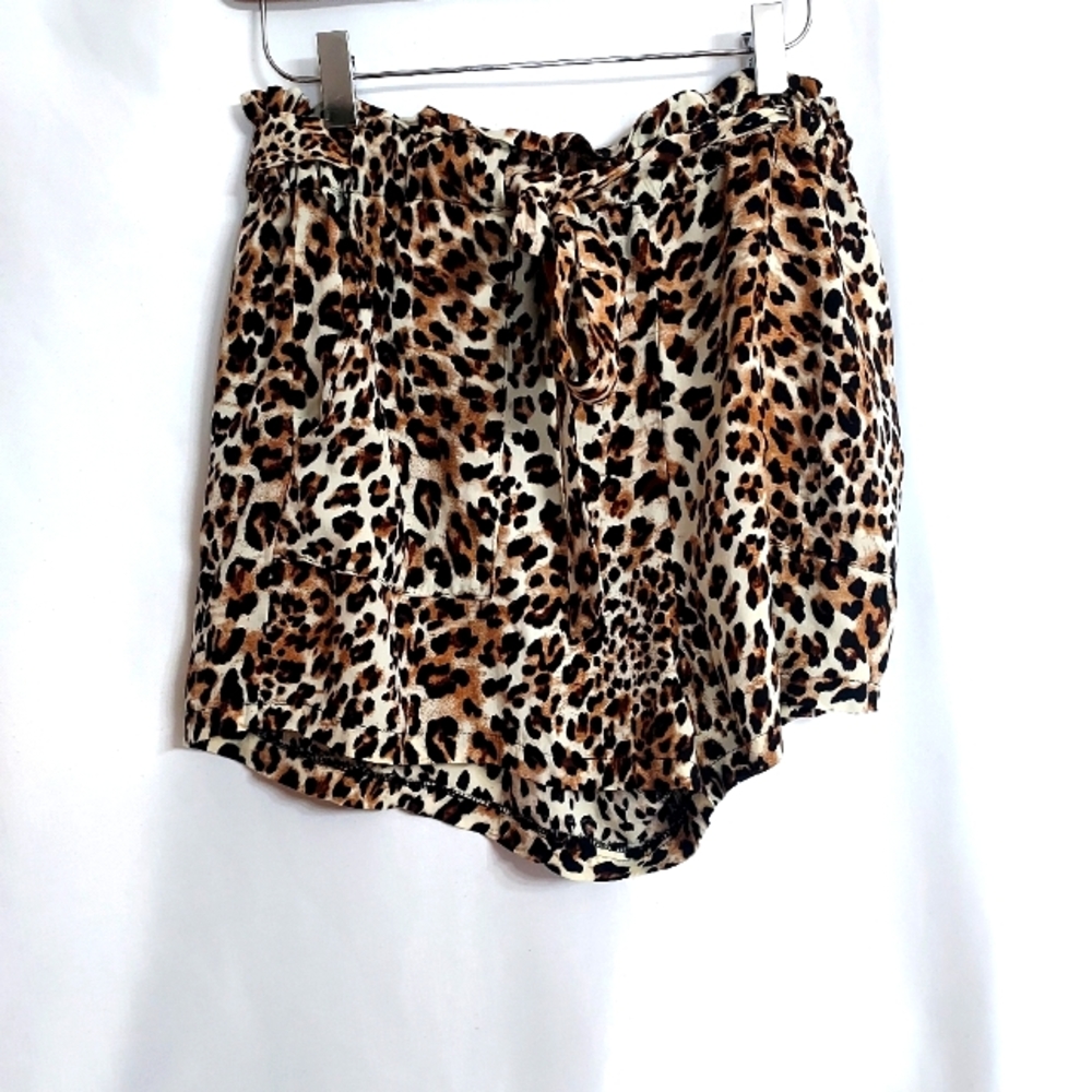 Know One Cares Animal Print Flirty Shorts. Size M